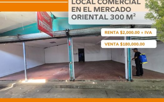 LOCAL COMERCIAL EN EL MERCADO ORIENTAL 300 M²