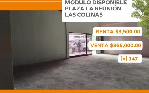 MÓDULO DISPONIBLE PLAZA LA REUNIÓN LAS COLINAS