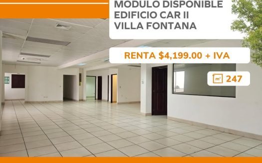 MÓDULO DISPONIBLE EDIFCIO CAR II VILLA FONTANA